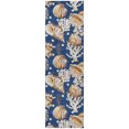 thumbnail image 2 of Addison Rugs Dream Shag Premium Machine Washable Transitional Shells Blue Runner Rug, 2'3" x 7'6", 2 of 8