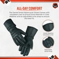 thumbnail image 4 of Daniel Smart Men’s Motorcycle Leather Gloves – Premium Leather Motorcycle Glove with Insulated Liner and Extra Warmth, 4 of 7