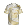 thumbnail image 2 of Easygdp White Rose Men's Hawaiian Shirts Print Lapel Short Sleeve for Beach, vacation, party, casual occasions - 3X-Large, 2 of 9