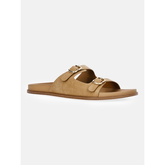 Free Assembly Women's Double Strap Footbed Slide Sandals