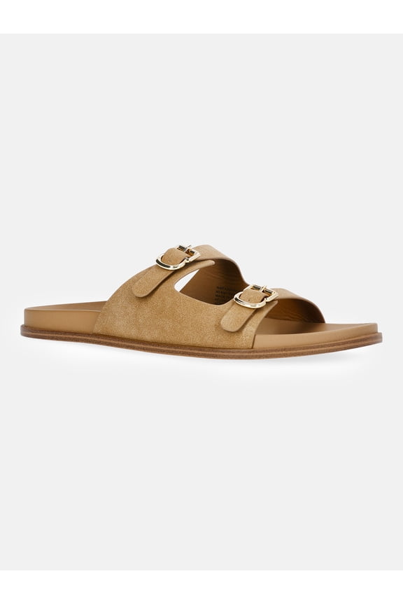 Women's Double Strap Footbed Slide Sandals