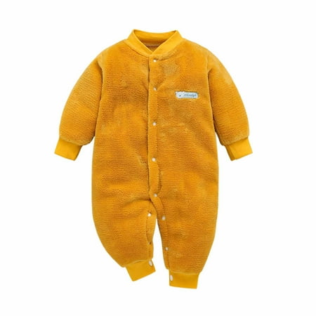 

Newborn Baby Fleece Jumpsuits Infant Snowsuit Plush Romper Warm Coat Winter Thick Bodysuit Jumpsuit Onesie Outerwear