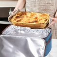 thumbnail image 6 of LHZK Insulated Casserole Carrier For Hot or Cold Food, Insulated Expandable Hot Food Carrier, Collapsible Lasagna Holder Tote for Potluck Parties, Picnic, Fits 11 x 15 or 9 x 13 Baking Dish (Blue), 6 of 7