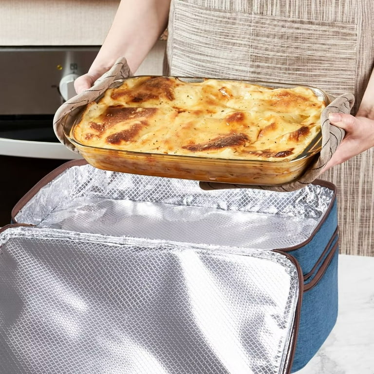 LHZK Insulated Casserole Carrier, Expandable, Fits 11x15 or 9x13