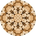 thumbnail image 1 of Ahgly Company Machine Washable Indoor Round Transitional Pastel Orange Area Rugs, 6' Round, 1 of 7
