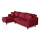 thumbnail image 3 of Sala Modular Sofá Cama Reversible De Lino Rojo Beehive Memory Foam Modelo Analia, 3 of 8