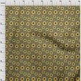 thumbnail image 4 of oneOone Cotton Silk Gray Fabric Floral Sunflower Silhouette Sewing Material Print Fabric By The Yard 42 Inch Wide, 4 of 4