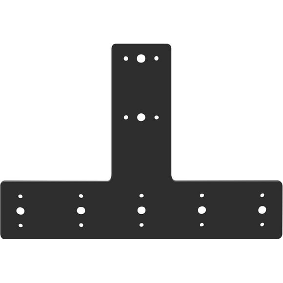 shiyou-14x10 T Shape Post Bracket Tshape Heavy Duty for Wood 4x4 Lumber Pergola Brackets Powder Coated, T Beam Bracket, T Truss Bracket, T Mending Plate Black
