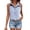 Blue, variant on UDAUDU Women's Sleeveless Button Down Shirts Summer Blouses Casual Basic V Neck Tank Tops for Work Office Khaki L