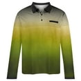 thumbnail image 4 of Mens Golf Shirts Long Sleeve Pullover Button Collared T-Shirts Casual Gradient Polka Dot Printed Breathable Going Out Athletic Workout Tees Tops, 4 of 4