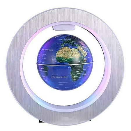 World Globes Desktop,4'' O Shape Anti Gravity Globe Magnetic Levitation Floating Globe Illuminated And Changeable Color Globe World Map With Colored Led Light,Gifts For Kids,Desk Decor