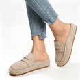 thumbnail image 2 of Women's Penny Loafer Mule Clogs, Slip-On Faux Suede Comfort Shoes, Casual Backless Loafers, 2 of 6