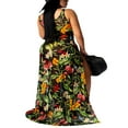 thumbnail image 3 of Robe de Plage Rétro en Chiffon pour Femmes, Imprimé Bikini, Couverture de Maillot de Bain, Vert P, 3 of 9