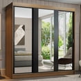 thumbnail image 2 of Ropero Closet Madesa Reno 3 Puertas Corredizas 3 Espejos Marrón/Negro, 2 of 10