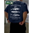 thumbnail image 2 of Whichone Men's 100% Cotton T-shirt Fish of the ocean Print Stylish Daiyly Wear Sizes S-2XL, 2 of 5