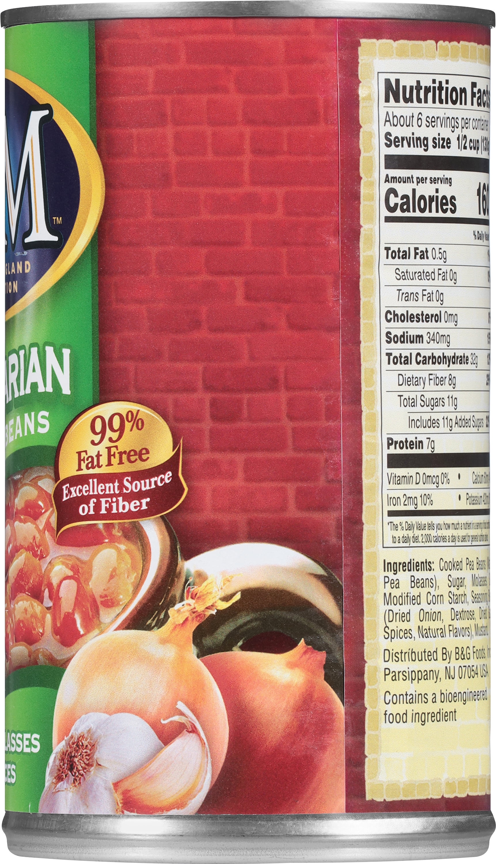 (6 pack) B&M Vegetarian Baked Beans, Vegetarian, Shelf-Stable, 28 oz Can