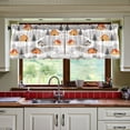 thumbnail image 3 of Yayeee Kitchen Curtains Tier Set of 2 Light Filtering 57"x24" Over Sink Window Panels, Orange Snow Houses, 3 of 7