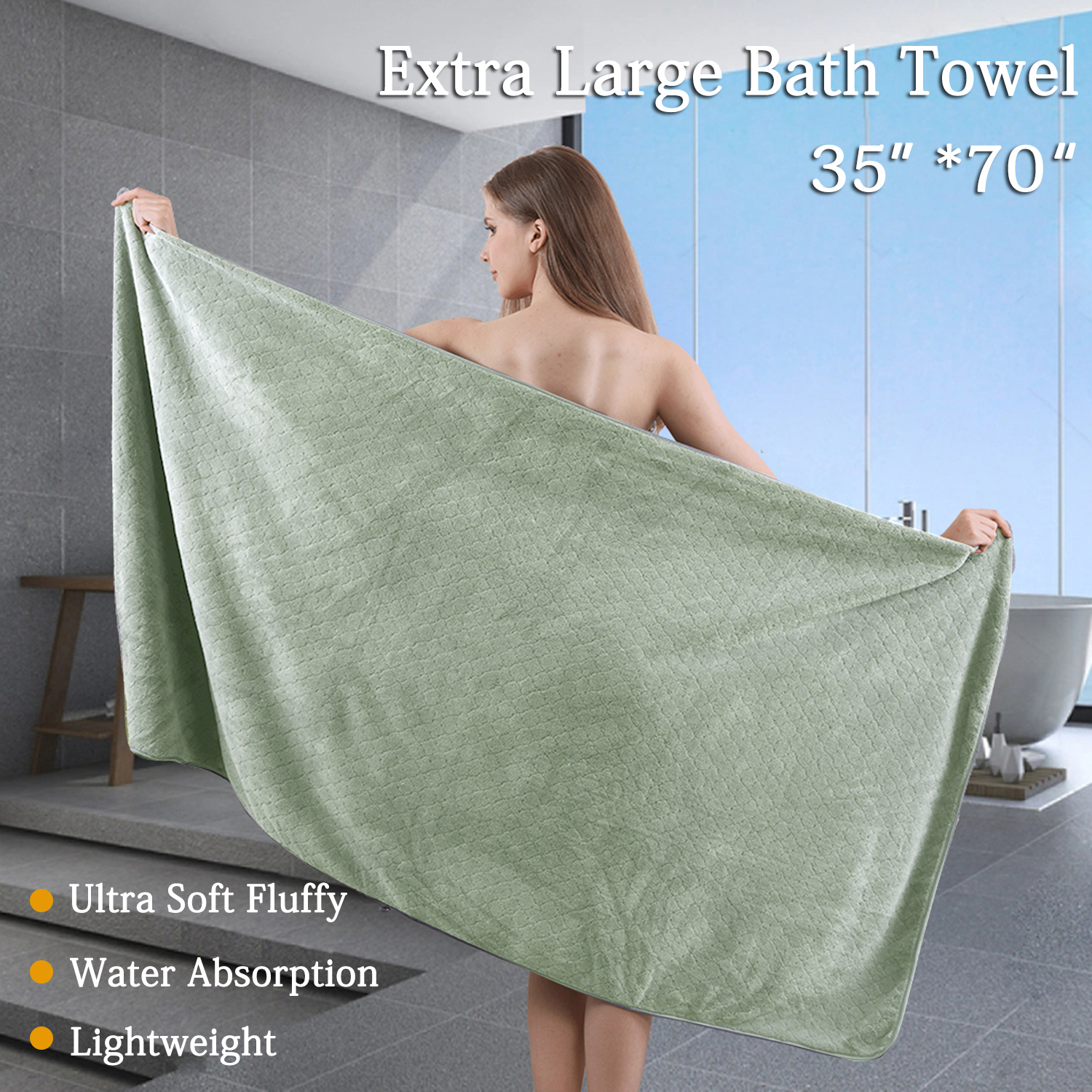 COVINA Home 4-Pack Bath Towel Set Microfiber Bathroom Towel Set Ultra Soft Plush Oversized Towels Adult Luxury Bath Sheet