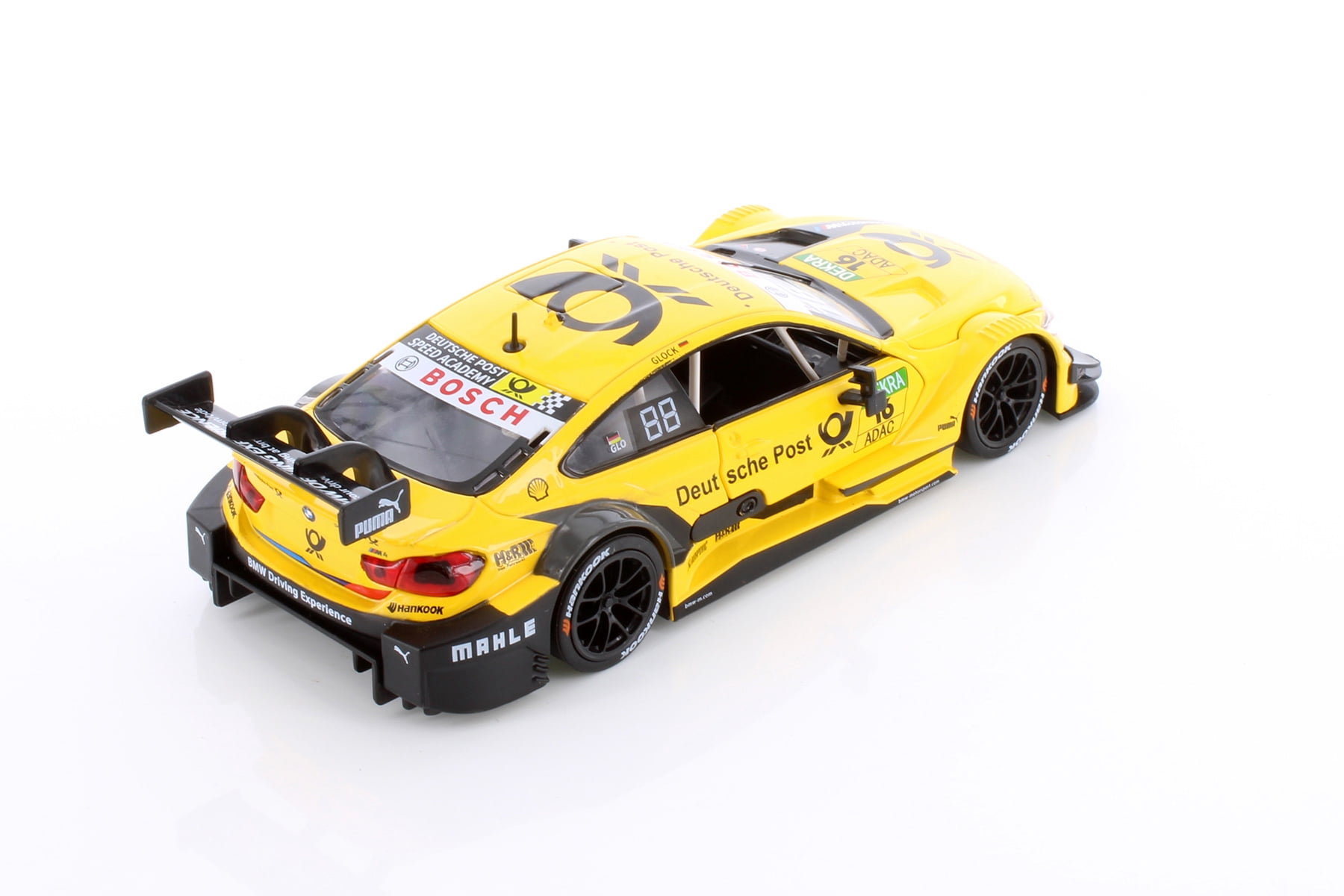 BMW M4 DTM #16, Yellow - Showcasts 68255/56D - 1/24 Scale Diecast Model Car