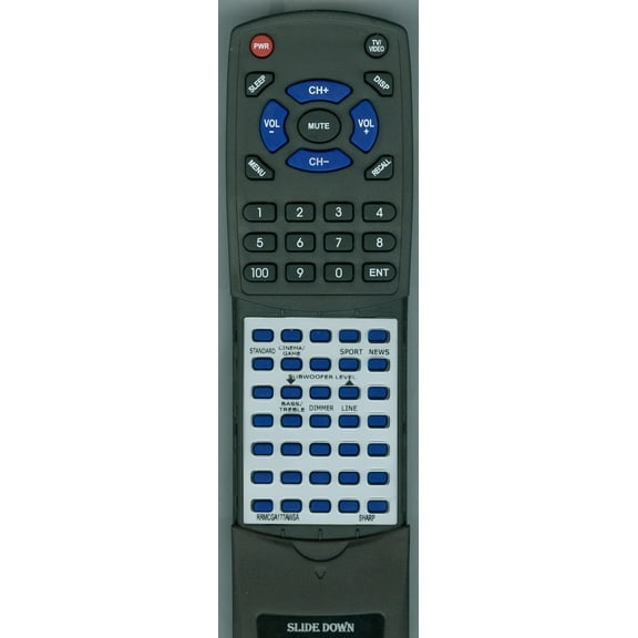 Replacement Remote for SHARP RTRRMCGA177AWSA, RRMCGA177AWSA, HTSB200