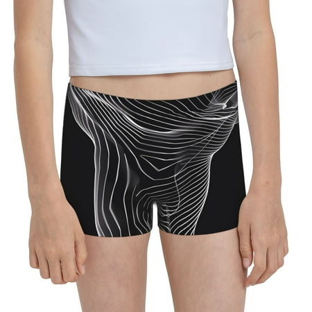 Pofeuu Geometric Lines Dog Art Print Soft Cotton Girls Boyshort panties Toddler Underwear-X-Large