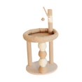 thumbnail image 4 of kusrkot Cat Scratching Post 30 inch Tall Sturdy Cat Perch Bed Cat Scratcher Post Bed, 4 of 9