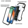 thumbnail image 2 of FIEWESEY Case for iPhone X,3 in1 Layers Hybrid Liquid Heart Shaped Glitter Flowing Quicksand case Clear Soft Shockproof TPU Slim Protective Cover for iPhone X/XS(Black), 2 of 6