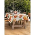 thumbnail image 2 of Outdoor Tablecloth with Umbrella Hole and Zipper, Fall Orange Pumpkins Rectangle Table Cloth 60x120 Inch Waterproof Tablecloth, Autumn Maple Thanksgiving Retro Country Picnic Table Cover for Patio, 2 of 7