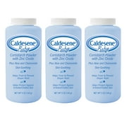 3 Pack Caldesene Baby Cornstarch Powder With Zinc Oxide 5 oz Each