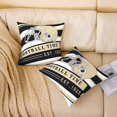 thumbnail image 2 of Football Throw Pillow Cover 20x20 Inch,Modern Ivory White Black Football Pillow Cover,Chic American Football Rugby Helmet Cushion Cover,Geometric Pillow Inserts Not Included, 2 of 6