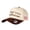 Brown, variant on Proud To Be An American Letter Embroidered Color Block Trucker Hat, Unisex Adjustable Cotton Breathable Fashion Cap for Travel Daily Outdoor Wear