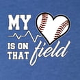 thumbnail image 2 of Wild Bobby, My Heart Is On That Baseball Field, Sports, Women Tri-Blend Racerback Tank Top, Vintage Royal, Large, 2 of 4