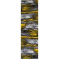 thumbnail image 2 of Yellow/Grey/Silver/Black/Abstract Contemporary Modern Design Mixed Brush Pattern Colors Area Rug, 2 of 9