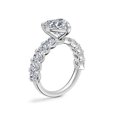 thumbnail image 3 of 1.50 Carat Excellent Heart Cut Real Diamond Latest Design Solitaire with Accents Engagement Ring for Ladies Solid 14K White Gold Size 7.5, 3 of 8
