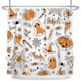 thumbnail image 4 of Tchckioa Halloween Cartoon Shower Curtain for Bathroom,47x64 Inch Waterproof Hooks Bath Curtain, 4 of 8