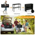 thumbnail image 3 of Ktaxon 45" Foldable Commercial Bar Table, Portable Mobile Bartending Station for Events,  Pop-Up Bar with Skirt for Outdoor/Indoor - Black, 3 of 7
