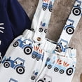 thumbnail image 5 of mgoYE Baby Boys Clothes My First Easter Baby Boy Outfit Infant Clothes Bunny Letter Print Shirt+Overalls Pants+Hats Spring Outfit Set(Blue,3-6 Months), 5 of 8