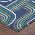 thumbnail image 2 of Addison Rugs Chantille Indoor/Outdoor Transitional Geometric Navy Machine Washable Rectangle Rug, 9' x 12', 2 of 7