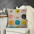 thumbnail image 2 of Cute Mood Throw Pillow Covers, Emotions Sorrows and Joys Linen Pillow Cases Square Pillocases for Bed Sofa Home Decor, 2 of 5