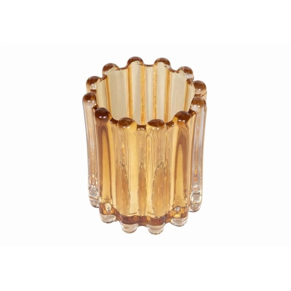Alice Lane Remi Reeded Votive - Ochre
