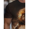 thumbnail image 4 of Men'S T-Shirt Featuring a Lion And Scorpion Design - Made from Soft, This Regular Fit Short Sleeve Round Neck Top Is Perfect for Casual Summer Outings, Including Dining And Everyday Use, Plus Size, 4 of 6