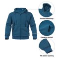 thumbnail image 4 of Men's Activewear 2 Piece Set Full Zip Up Jogging Suits And Winter Athletic Hooded Tracksuit Sets For Men(Teal,3XL), 4 of 5