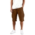 thumbnail image 2 of Men's Multi-Pocket Cargo Shorts Drawstring Waist Loose Fit Casual Work Shorts for Travel and Summer Activities Coffee 3XL, 2 of 10