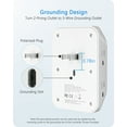 thumbnail image 3 of LENCENT 2 Prong Surge Protector Power Strip,2 Prong to 3 Prong Grounding Outlet Adapter,Wall Tap for Non-Grounded Outlet Splitter, 3 of 10