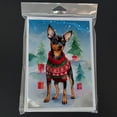 thumbnail image 3 of Miniature Pinscher Christmas Greeting Cards Pack of 8 7 in x 5 in, 3 of 3