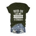 thumbnail image 4 of Trendfront Womens Funny Phrase Tee Hold On Let Me Overthink This Graphic T-Shirt Crewneck Short Sleeve Novelty Humorous Gifts Tops, 4 of 4