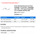 thumbnail image 2 of Power Steering Pressure Line Hose Assembly - 61.375 Inch - Compatible with 1989 - 1995 Toyota Pickup RWD 2.4L 4-Cylinder with Non-ABS 1990 1991 1992 1993 1994, 2 of 2