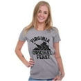 thumbnail image 4 of Funny Virginia Thanksgiving VA Turkey Womens Fitted Plus Size Graphic Tee Brisco Brands 2X, 4 of 5