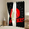 thumbnail image 3 of Castle Fairy Teens Red Cricket Curtains Pack of 2 (42x84 Each),Sport Gamer Curtains Blackout,Ball Game Bedroom Curtains,Luxury Bedroom Decor, 3 of 6