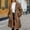Brown, variant on AOOCHASLIY Fall Clothes Womens Ladies Warm Faux Furry Long Coat Jacket Winter Solid V-neck Outerwear